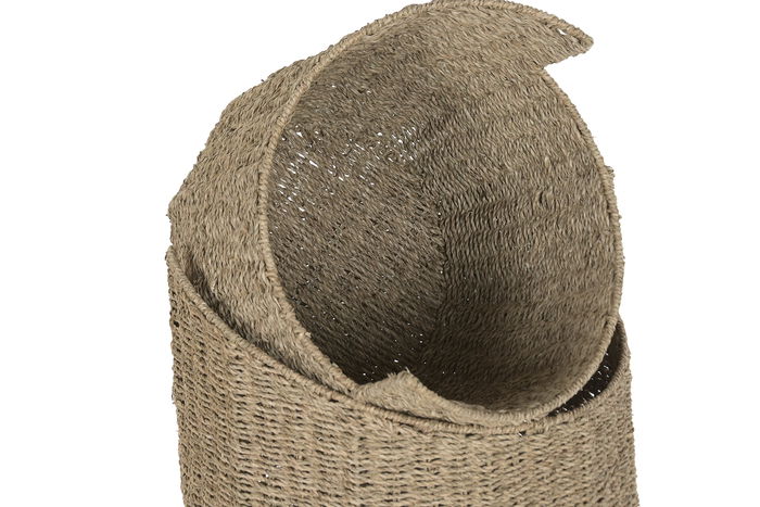 DKD Home Decor Cesta Balines Natural 43 x 49 x 43 cm Set de 2 Unidades