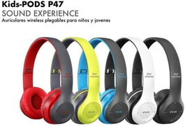 ROYMART Kids Pods P47 Auriculares Inalámbricos Plegables