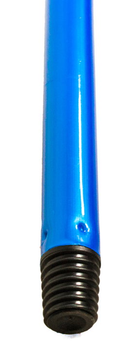 Mango de plástico azul de 140 cm con rosca de 22 Ø para escoba o fregona