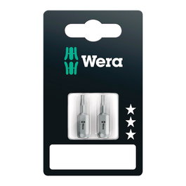 Wera Puntas de Atornillador Hex-Plus Hx+ 2.0 de 2.0 mm x 25 mm, para Arrastre de 1/4 Pulgada (6.3 mm), Compatible con DIN ISO 1173-D, 2 Unidades en Blister