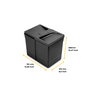 Emuca Contenedores para cajón de cocina Recycle con tapa anti olores, Altura 266, 1x15litros, Plástico, Negro