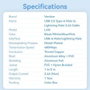 Vention Cable USB Lightning Macho a Lightning Macho 480Mbps 1m Blanco