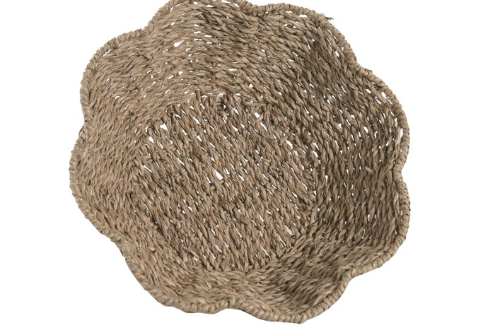 DKD Home Decor Set de 3 Centros de Mesa en Seagrass y Metal Natural