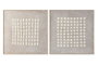 DKD Home Decor Cuadro Lino PS 100x100 Moderno 3D Surtido de 2 unidades