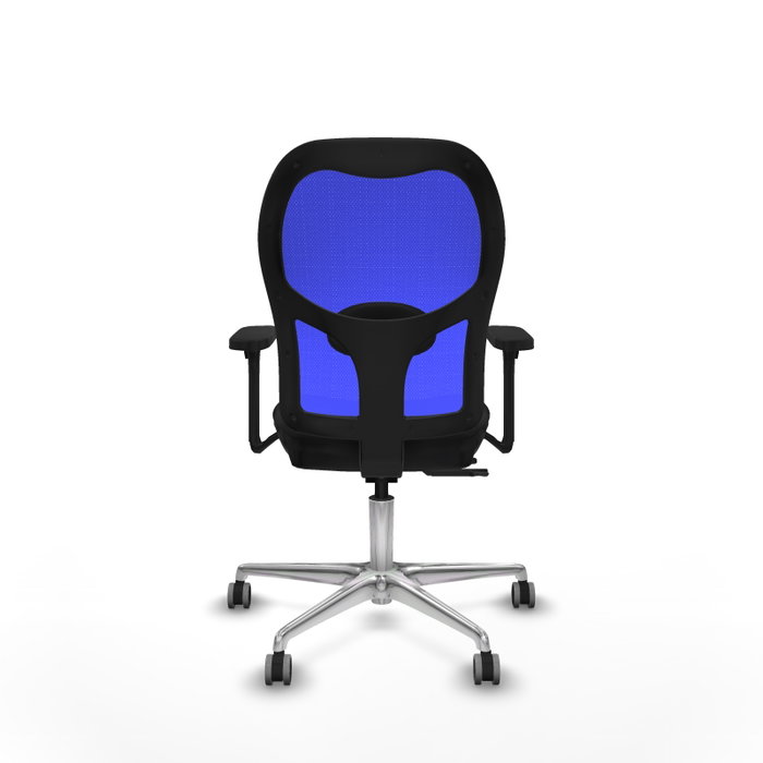 PIQUERAS Y CRESPO Silla de oficina Jorquera con mecanismo Sincro/Traslack, Negro y Azul