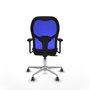 PIQUERAS Y CRESPO Silla de oficina Jorquera con mecanismo Sincro/Traslack, Negro y Azul