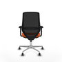PIQUERAS Y CRESPO Silla de oficina Mardos con mecanismo Sincro/Traslack, Naranja y Negro