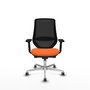 PIQUERAS Y CRESPO Silla de oficina Mardos con mecanismo Sincro/Traslack, Naranja y Negro