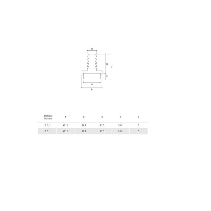 Herrajes Alk Deslizante Con Fieltro Ø15-18 Para Taladro De 8Mm Negro Herrajes Alk Deslizante Con Fieltro Ø15-18 Para Taladro De 8Mm Negro