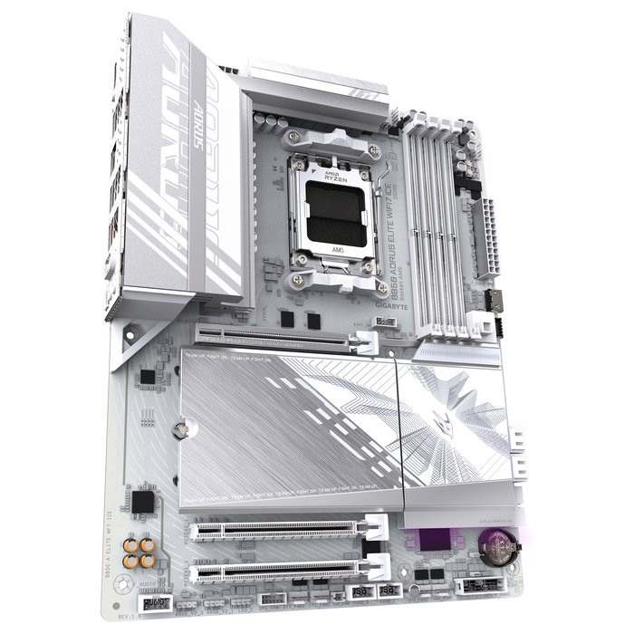 Gigabyte B850 AORUS ELITE WF7 ICE Placa Base AM5 DDR5 Wi-Fi 7