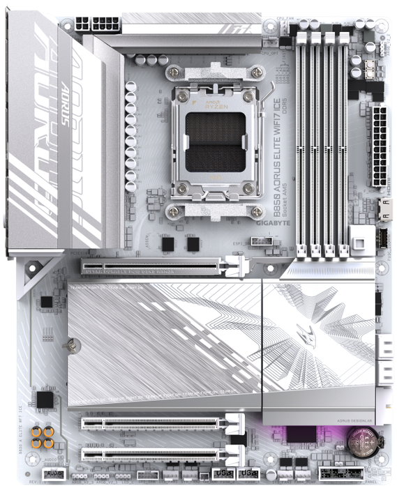 Gigabyte B850 AORUS ELITE WIFI7 ICE, Socket AM5, DDR5 Gigabyte B850 AORUS ELITE WIFI7 ICE, Socket AM5, DDR5