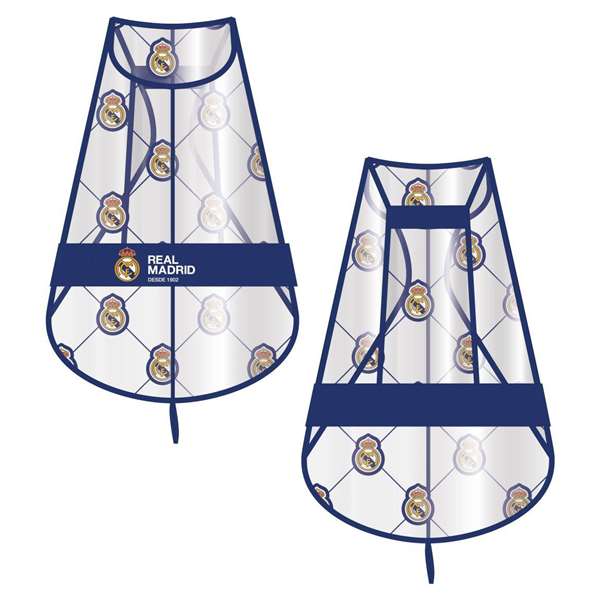 Cerdá Impermeable Ajustable para Perro Real Madrid Talla M Azul