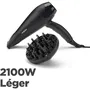 Babyliss Secador de Pelo Power Dry D563DE - 2100W - Motor DC - Secador Profesional con Difusor y Concentrador