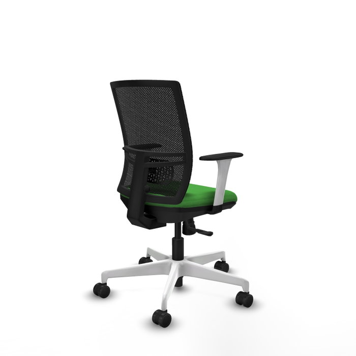 PIQUERAS Y CRESPO Silla de oficina Yunquera con mecanismo Sincro Verde y Negro
