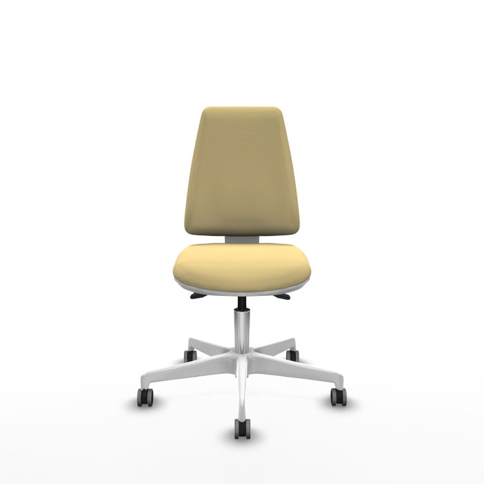 PIQUERAS Y CRESPO Silla de oficina Elche color Crema con mecanismo Asincro