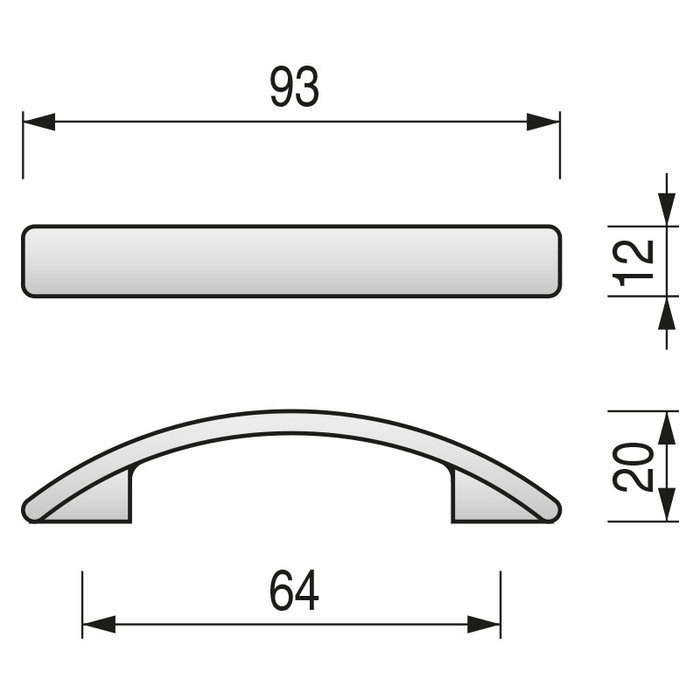 Trentadue Tirador Robin Zamak 64 Mm. Gris Ral Cromado Trentadue Tirador Robin Zamak 64 Mm. Gris Ral Cromado