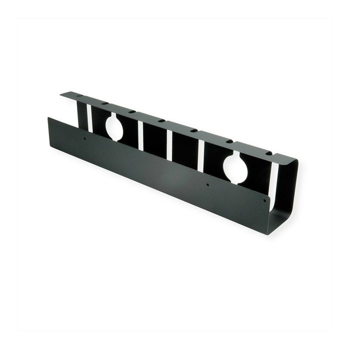ROLINE 17.03.1303 Kabelmanager Organizador de Cables para Escritorio, Metal, Negro