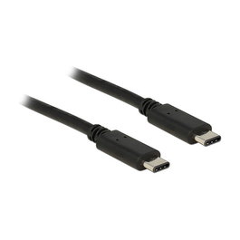 DeLOCK Cable USB C a USB C 0.5 m Negro Macho/Macho USB 2.0 3 A 480 Mbit/s
