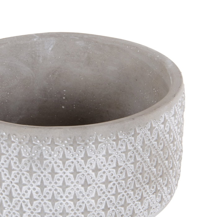 Macetero Cemento Decoración 18 X 18 X 10 cm (Set de 2)