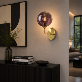 Design by Us Aplique de Pared Ballroom Purple Rain Ø370mm E27