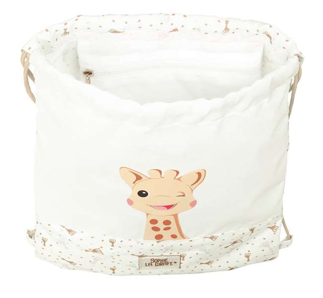 Sophie la Girafe Saco Plano Junior Honey 26x34x1 cm – Bolsa Infantil para Niños +3 Años