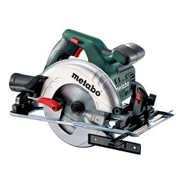Metabo KS 55 Sierra Circular de Mano, 1200W, Ø Disco 16 cm, 5600 RPM, Profundidad Corte 5.5 cm, Incluye Hoja y Carril Guía