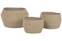 DKD Home Decor Macetero Natural 32 x 22 x 32 cm Set de 3 (2 Unidades)