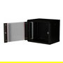 EQUIP EPM-09-6045-B-CBAA Gabinete de pared de 9U con puerta de vidrio templado, 600x450x505 mm, negro, incluye kit de montaje