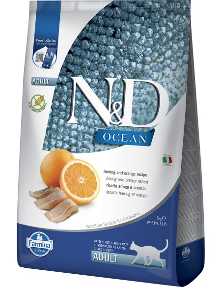 Farmina N&D Cat Ocean Arenque y Naranja 5kg