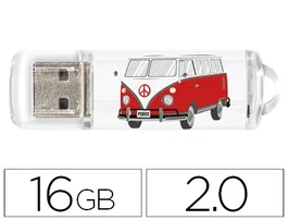 Techonetech Memoria USB Flash Drive 16 GB 2.0 Camper Van