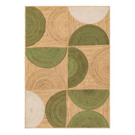 Alfombra Natural-Verde Yute Decoración 200 X 290 cm