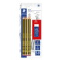 STAEDTLER Lápiz de Grafito Noris 120-2 HB (Nº2) - Blíster de 5 Unidades + Regalo Goma de Borrar Mars Plastic - Ecológico Certificado PEFC