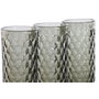 DKD Home Decor Set de 6 Copas de Cristal Vintage Garbo 150 ml Gris
