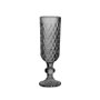 DKD Home Decor Set de 6 Copas de Cristal Vintage Garbo 150 ml Gris