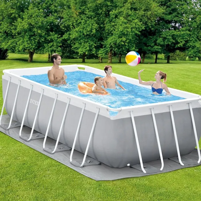 Intex Piscina Prism Frame Rectangular 400x200x122cm con Bomba de Filtro