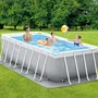 Intex Piscina Prism Frame Rectangular 400x200x122cm con Bomba de Filtro