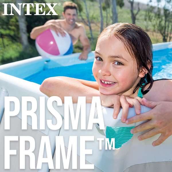 Intex Piscina Prism Frame Rectangular 400x200x122cm con Bomba de Filtro
