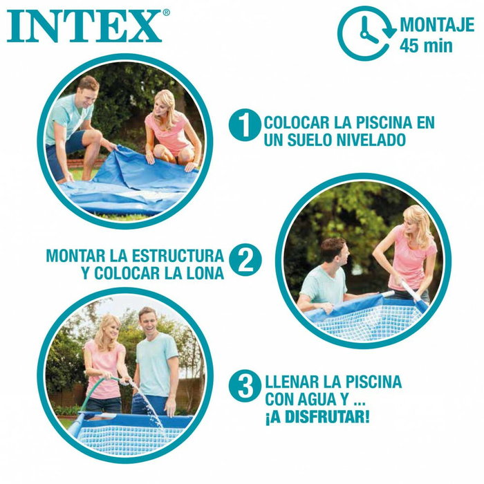 Intex Piscina Prism Frame Rectangular 400x200x122cm con Bomba de Filtro Intex Piscina Prism Frame Rectangular 400x200x122cm con Bomba de Filtro