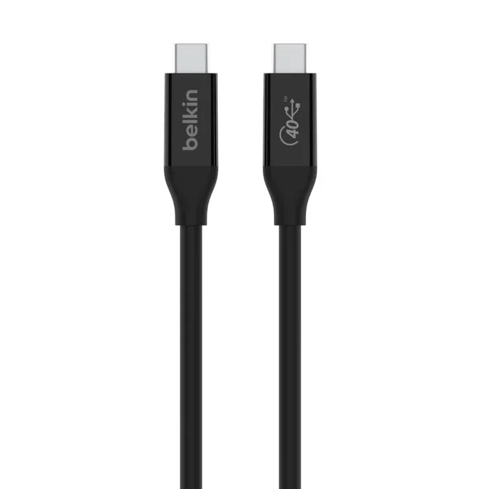 Belkin INZ001bt0.8MBK Cable USB4 Gen 3x2 USB-C a USB-C de 0.8 m - 100W Power Delivery, 40 Gbps, Negro
