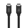 Belkin INZ001bt0.8MBK Cable USB4 Gen 3x2 USB-C a USB-C de 0.8 m - 100W Power Delivery, 40 Gbps, Negro
