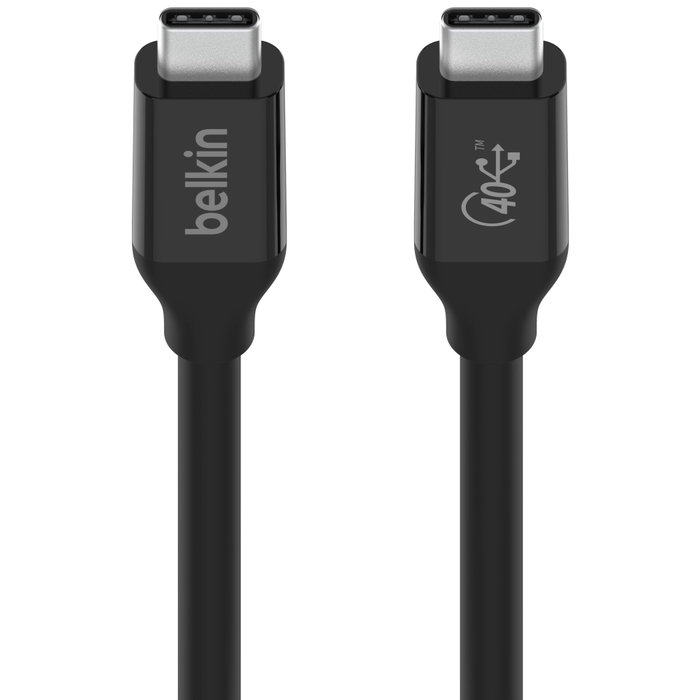 Belkin Cable USB4 USB-C a USB-C 40 Gbps 100W 0,8 m Negro