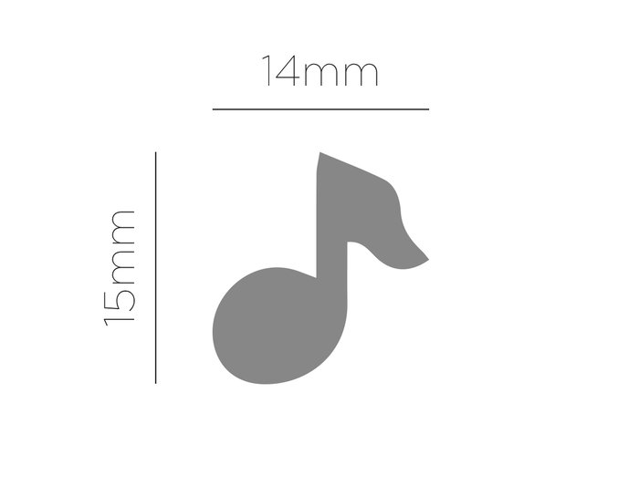 Innspiro Troqueladora de figuras Eva Foam Punch nota musical 16mm Innspiro Troqueladora de figuras Eva Foam Punch nota musical 16mm