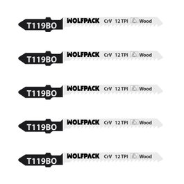 WOLFPACK LINEA PROFESIONAL Hojas de Sierra Calar para Madera Corte Fino, 5 Piezas