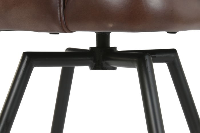 DKD Home Decor Sillon Vintage Leather 23 Marron y Negro 60 x 82 x 51 cm