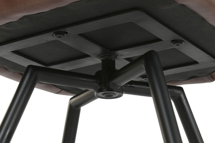 DKD Home Decor Sillon Vintage Leather 23 Marron y Negro 60 x 82 x 51 cm