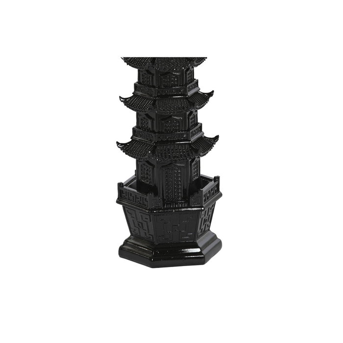 DKD Home Decor Decoración de Resina Pagoda Negro