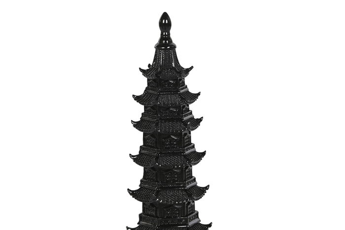 DKD Home Decor Pagoda Decoración Oriental Negro Resina 9 x 41 x 9 cm DKD Home Decor Pagoda Decoración Oriental Negro Resina 9 x 41 x 9 cm