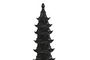 DKD Home Decor Pagoda Decoración Oriental Negro Resina 9 x 41 x 9 cm