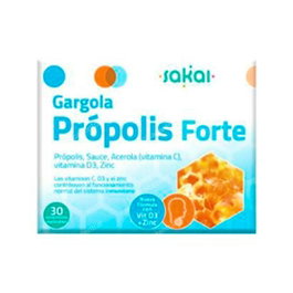 SAKAI Propolis Forte 30 Comprimidos Masticables para la Garganta - Suplemento Alimenticio