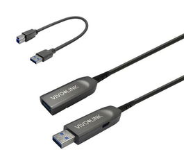 Vivolink Cable Extensor USB 3.0 Macho a Hembra 30m de Fibra Óptica con USB-A a USB-B